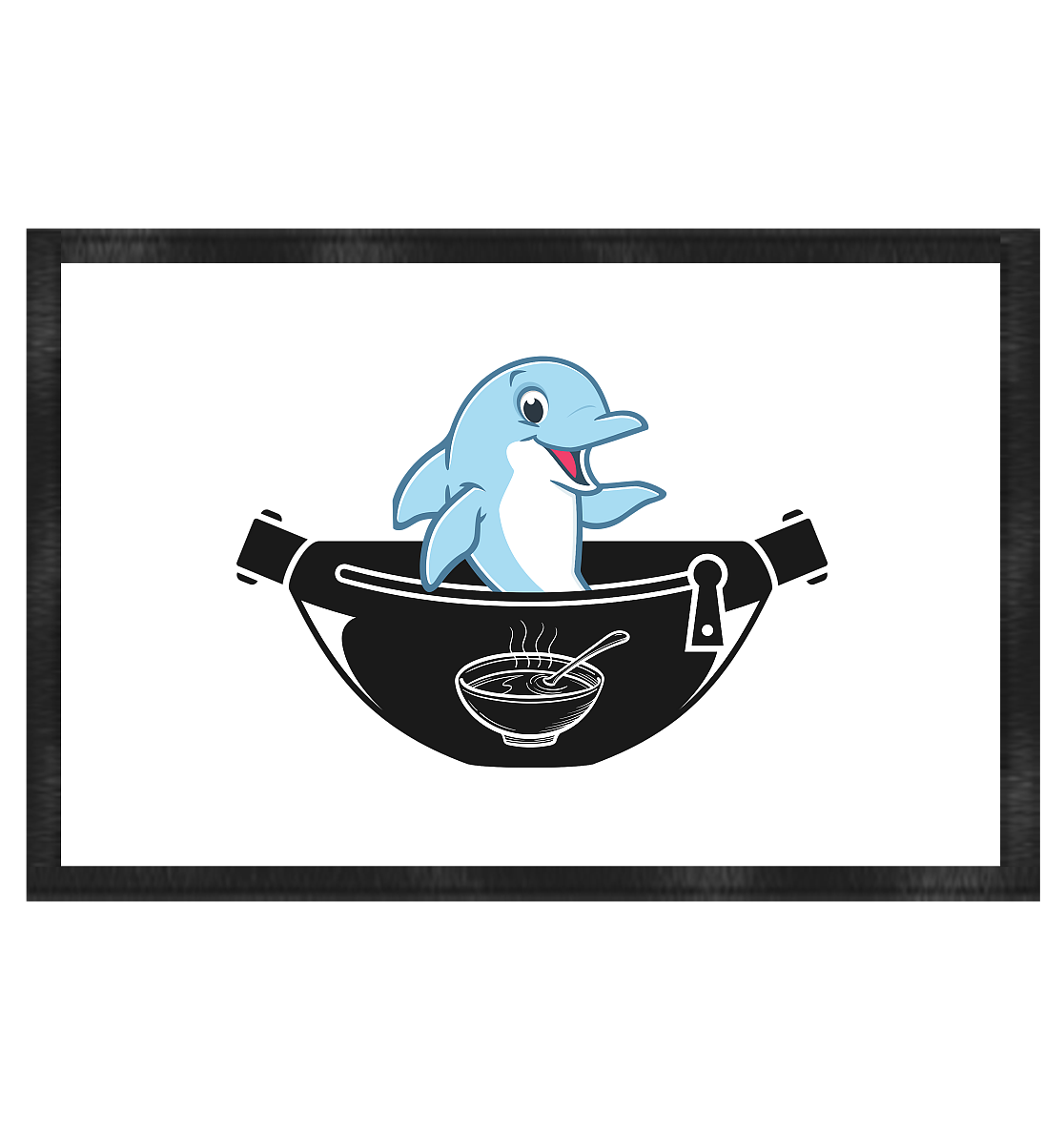 Delfin, Bauchtasche & Suppe - Fußmatte 60x40cm