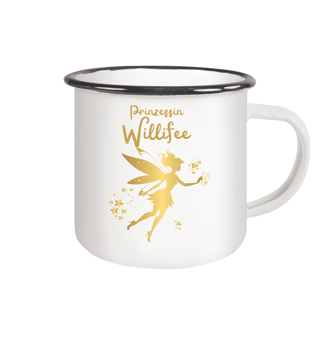 Prinzessin Willifee - Emaille Tasse (Black)