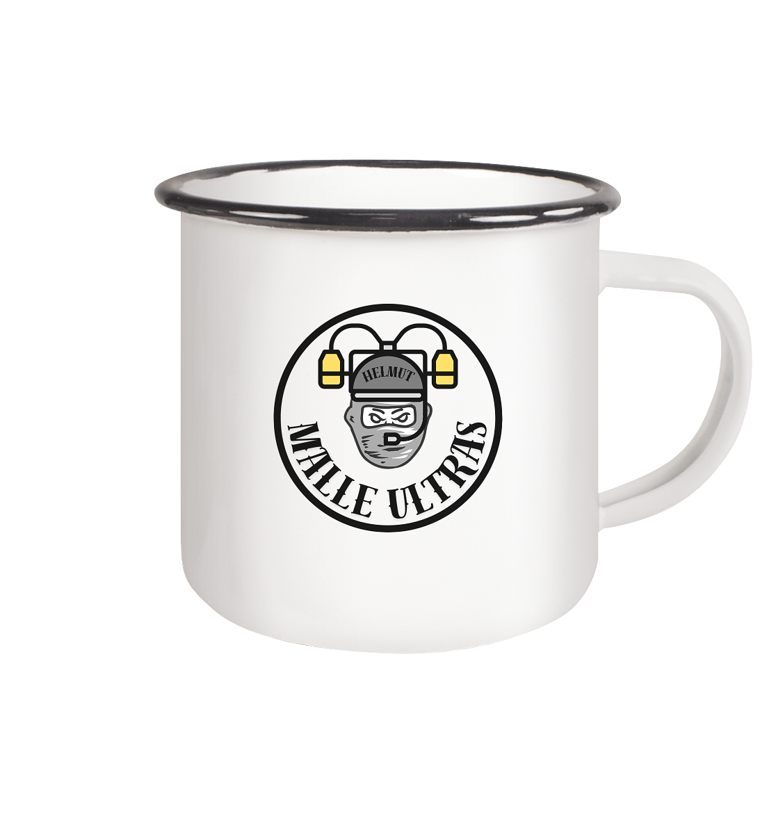 Malle Ultras - Emaille Tasse (Black)