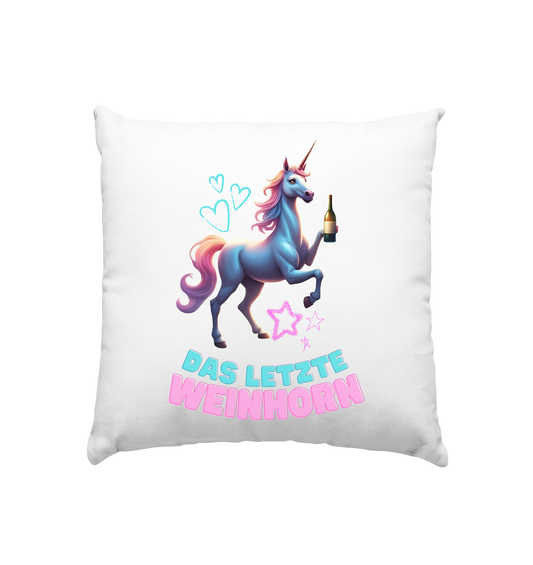 Das letzte Weinhorn - Kissen 40x40cm