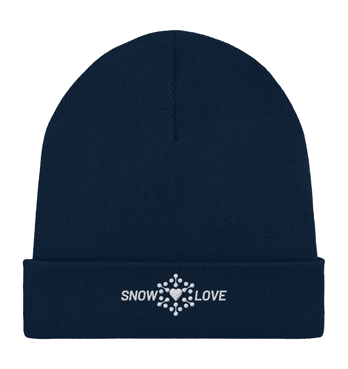 Snowlove - bestickt - Organic Rib Beanie