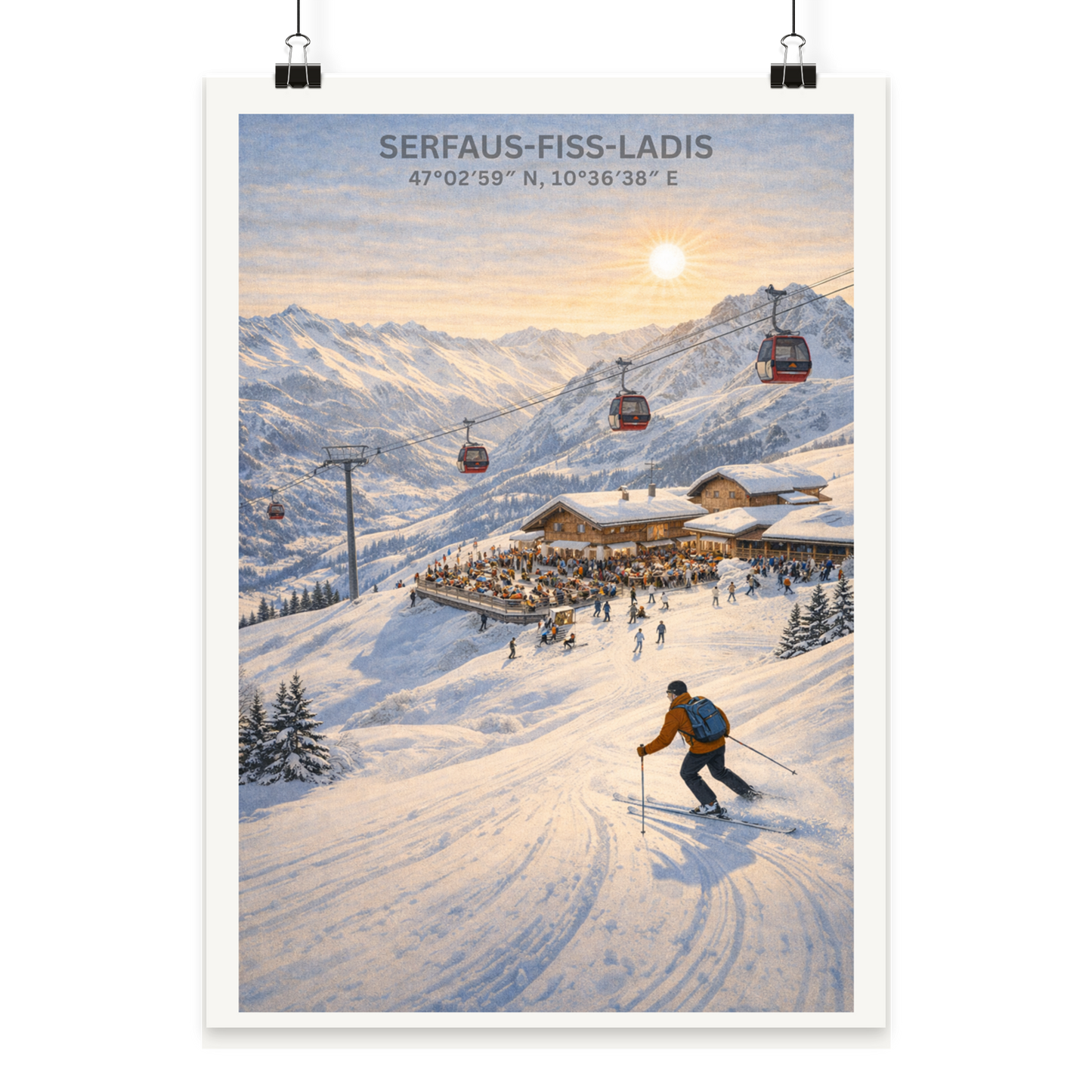 Serfaus-Fiss-Ladis - Poster Din A4 (hoch)