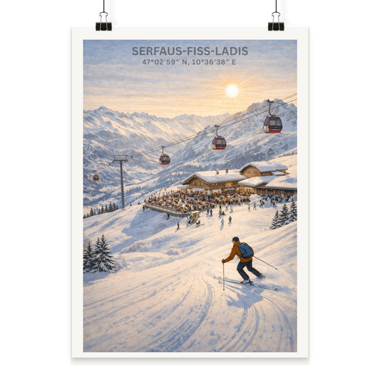 Serfaus-Fiss-Ladis - Poster Din A4 (hoch)