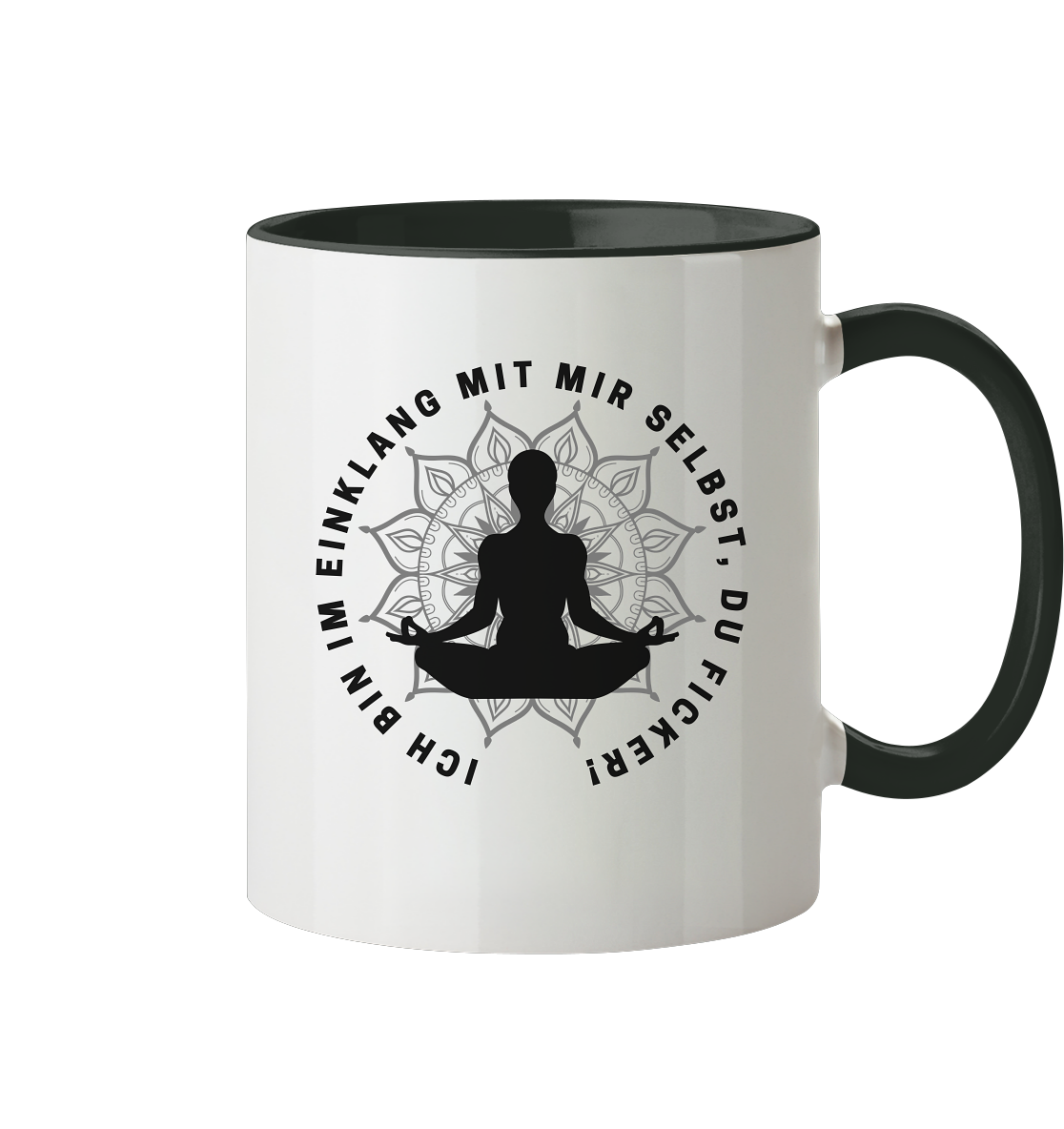 Ich bin im Einklang mit mir selbst - Tasse zweifarbig
